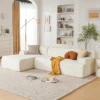 107" Modular Sectional Sofa, Sponge Sectional Sofa Couch for Living Room, High Density Sponges Cloud Couch,Modular L-Shape Sofa