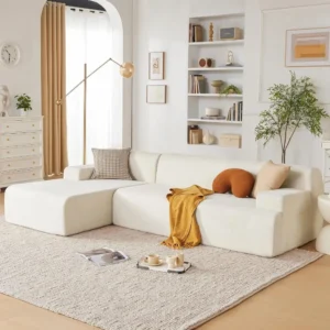 107" Modular Sectional Sofa, Sponge Sectional Sofa Couch for Living Room, High Density Sponges Cloud Couch,Modular L-Shape Sofa